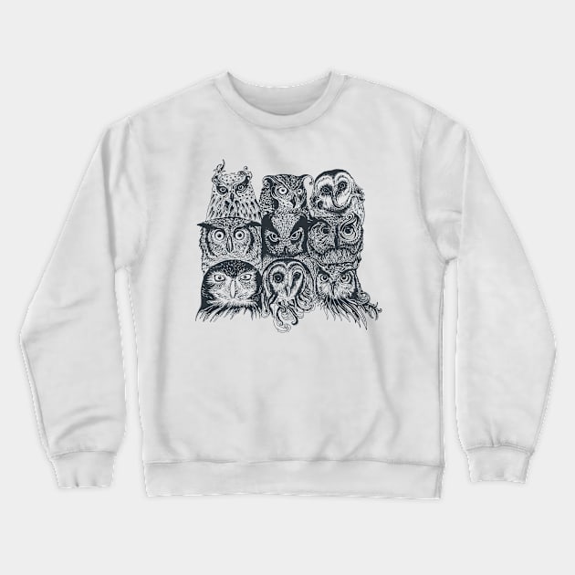 Nine Owls Crewneck Sweatshirt by rcaldwell